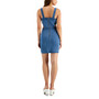 Juniors' Denim Square Neckline Side-Cutout Dress