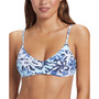 Juniors' Printed Beach Classics Athletic Triangle Bikini Top