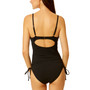 Women's Ribbed Cinched-Tie One-Piece Swimsuit, Created for Macy's
