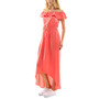 Off-The-Shoulder High-Low Maxi Dress