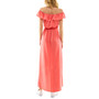 Off-The-Shoulder High-Low Maxi Dress