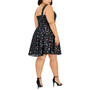 Trendy Plus Size Metallic Dot Skater Dress