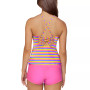 Juniors' High-Neck Tankini Top & Boardshorts