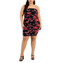 Trendy Plus Size Bungee-Strap Shirred Bodycon Dress