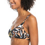 Juniors' Hibiscus Wave V-Neck Bralette Bikini Top