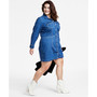 Plus Size Ellie Button-Down Denim Dress