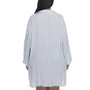 Plus Size Striped Tunic Shirt Cover-Up