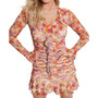 Women's Rosalee V-Neck Long-Sleeve Mesh Dress
