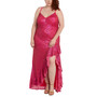 Trendy Plus Size Sequin Ruffled High-Low Gown
