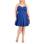 Trendy Plus Size Taffeta Corset Fit & Flare Dress