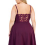 Trendy Plus Size Lace-Back Skater Dress