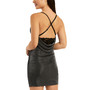Juniors' Shimmering Cowlneck Draped-Back Side-Ruched Dress