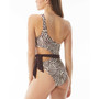 Mia Zebra-Print One-Shoulder One-Piece Swimsuit, Created for Macy's