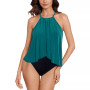 Aubrey Draped Halter One-Piece Swimsuit
