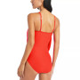 Women's Cowlneck Draped-Front One-Piece Swimsuit