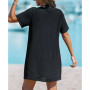 Women's V-Neck Cover-Up Mini Dress