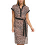Women's Chiffon Midi Dress Animal-Print Swim Cover-Up