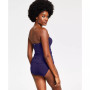 Ruched Tankini & High-Waist Bikini Bottoms