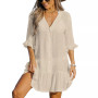 Women's Aubree Ruffled Swim Cover-Up Dress