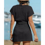 Women's Storyteller Cutout V-Neck Cover-Up Dress