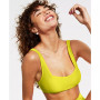 Juniors' Mint Spark Variegated Ribbed Bralette Bikini Top, Created for Macy's