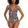 Women's Fierce Lines Multi Strap Cross-Back One-Piece Swimsuit
