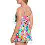 Women's Printed Tummy-Control Bow-Front Swimdress, Created For Macy's