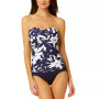 Women's Twist-Front Shirred Tankini Top & Bottoms