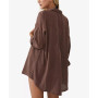 Women's Button-Down Swing Beach Shirt Cover-Up