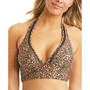 Women's Bonita Cheetah Longline Halter Bikini Top, Created for Macy's