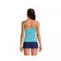 Women's Long V-Neck Wrap Underwire Tankini Swimsuit Top Adjustable Straps