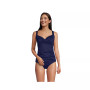 Women's Long V-Neck Wrap Underwire Tankini Swimsuit Top Adjustable Straps