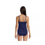 Women's Long V-Neck Wrap Underwire Tankini Swimsuit Top Adjustable Straps
