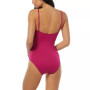 Women's Cinched-Front V-Neck One-Piece Swimsuit