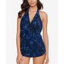 Women's Tie-Dyed Romper-Style One-Piece Swimsuit