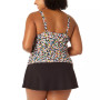 Plus Size Twisted Tankini Top & Banded Swim Skirt