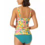 Women's Sunshine Floral Printed Underwire Tankini Top & High-Waisted Bottoms