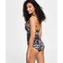 Women's Printed Ruffled Underwire Tummy Control One-Piece Swimsuit, Created for Macy's