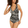 Women's Printed Ruffled Underwire Tummy Control One-Piece Swimsuit, Created for Macy's