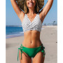 Women's Bikini Swimsuit Front Cross Lace Up Two Piece Bathing Suit