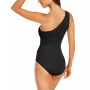 Embellished One-Shoulder Underwire One-Piece Swimsuit