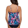 Women's Printed Beachcombing Carma Tie-Front Tankini Top