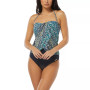 Women's Draped Tankini Top & High-Leg Bikini Bottoms