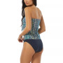 Women's Draped Tankini Top & High-Leg Bikini Bottoms