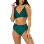 Women's Ribbed Bikini Top & Roll-Over Bottoms