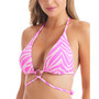 Women's Electric Zebra Triangle Bikini Top