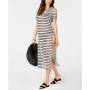 Crochet Striped Cold-Shoulder Cover-Up, Created for Macy's