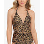Juniors' Animal-Print Halter Tankini Top, Created For Macy's