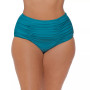 Plus Size Solid Ruched Costa Swim Bottoms