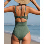 Women's One Piece Swimsuit Cutout Scallop Trim Bathing Suit
